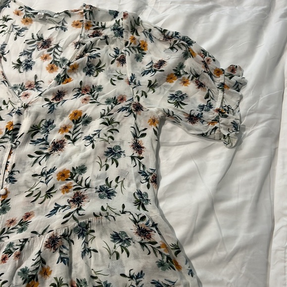 Sale 🎆Lucky Brand botton up babydoll style Blouse size Large - Picture 4 of 7